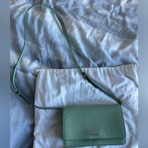 Prada Saffiano Lux Aquamarina Crossbody